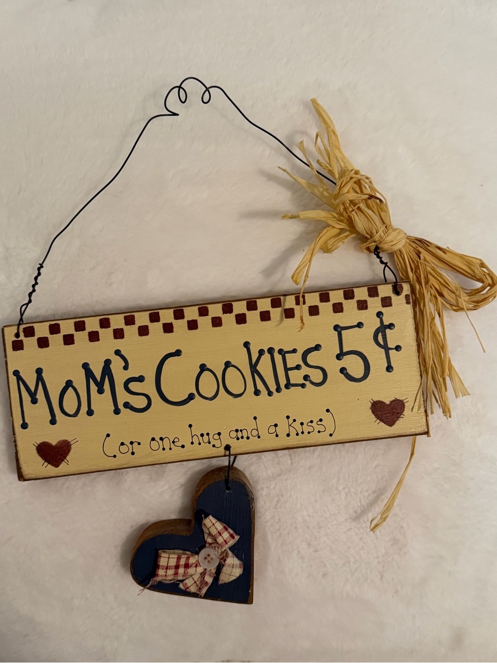 VINTAGE Mom’s Cookies WOODEN SIGN Wall Art Home Decor